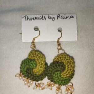 Crochet Earrings- Green